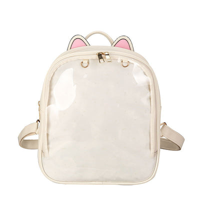 Mochila Escolar Transparente Candy Color Estilo Coreano para Niñas