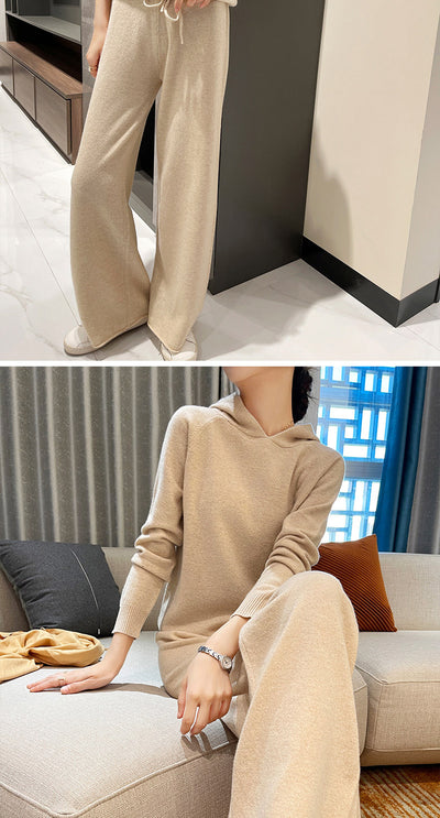 Conjunto Holgado de Punto: Sudadera con Capucha y Pantalón Ancho - Image 11