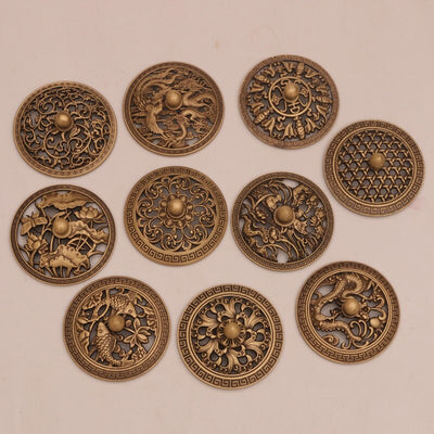 Quemador de Incienso de Cobre Puro Estilo Xuande - Artesanía Zen Tallada a Mano - Image 3