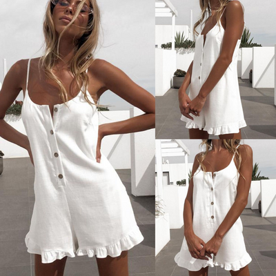Jumpsuit de Verano con Volantes y Tirantes