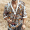 Playera Estampada con Encaje de Manga Media para Hombre