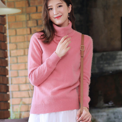 Suéter Cuello Alto de Visón para Mujer - Pullover Otoño Invierno - Image 20