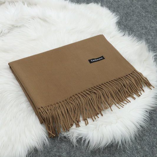 Bufanda de Cachemira para Mujer Estilo Coreano Invierno Gruesa