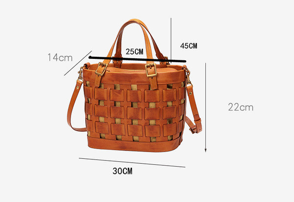 Bolso de Cuero Genuino para Mujer - Bandolera Mensajero