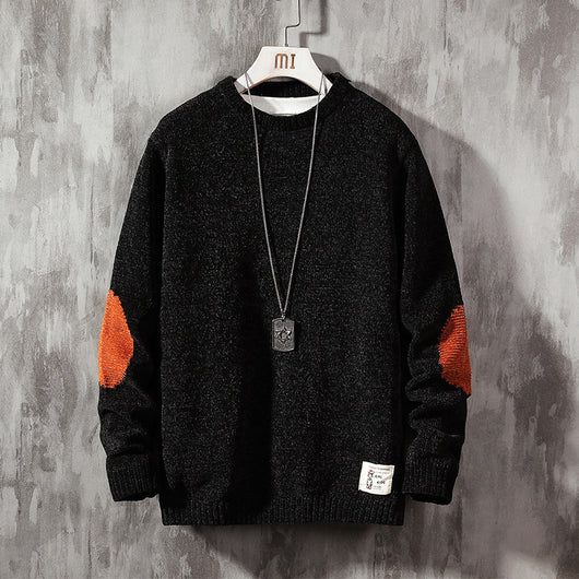 Suéter Holgado Cuello Redondo para Hombre - Pullover Casual Versátil - Image 3
