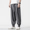 Pantalones Harem de Algodón y Lino Estilo Asiático - Cómodos y Versátiles