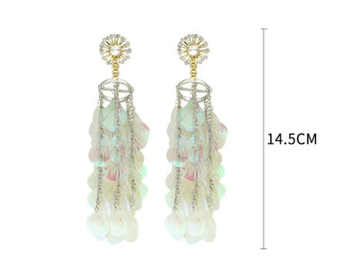 Aretes de Borla con Concha Imitada para Mujer - Image 6