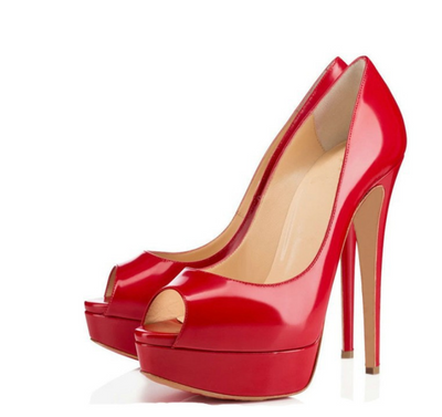 Sandalias de Tacón Alto Plataforma Charol Boca de Pez - Zapatos Sexy para Mujer - Image 7