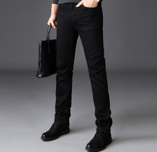 Pantalones Jeans Slim Straight Negro para Hombre - Image 5