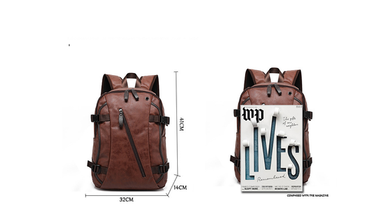 Mochila de Cuero para Hombre - Estilo Moderno Bolsa Escolar - Image 6
