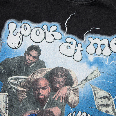 Camiseta Larga Punk Wash de Algodón Puro - Estilo Street Ins - Image 4