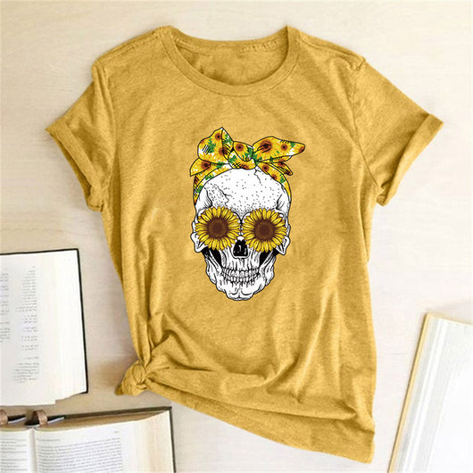 Playera Estampada Casual de Cuello Redondo - Image 4