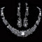 Conjunto de Aretes y Collar Gota de Agua con Diamantes Completos