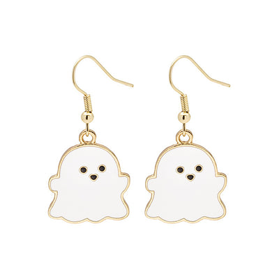 Aretes Halloween Calabaza Goteo de Aceite Aleación Joyería Espeluznante