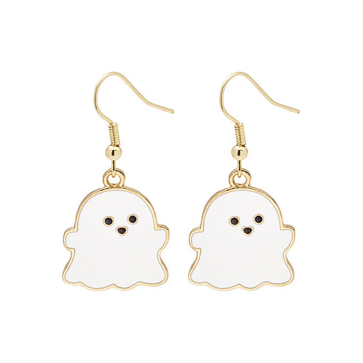 Aretes Halloween Calabaza Goteo de Aceite Aleación Joyería Espeluznante