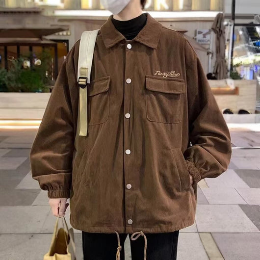 Chaqueta de Pana Retro Estilo Americano para Hombre - Image 14