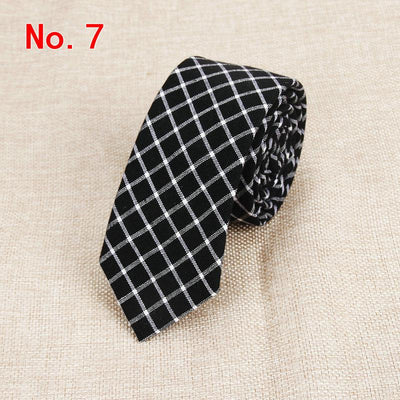 Corbata de Algodón a Cuadros para Hombre - Image 5