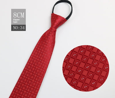 Corbata Negra Rayada Azul con Cierre Rápido - Corbata Ejecutiva Lazy Zip - Image 35