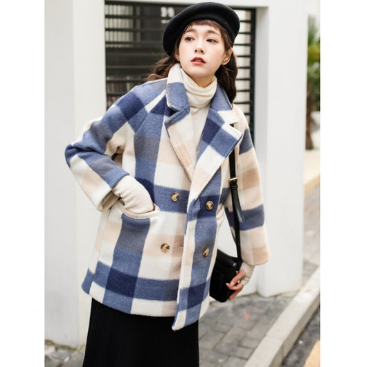 Abrigo de Lana Cashmere Cuadros Talla M - Image 9