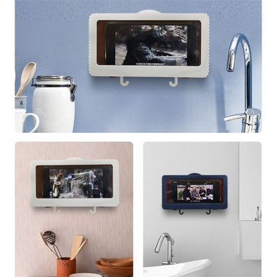 Soporte Impermeable para Teléfono de Baño con Almacenamiento sin Perforación - Image 4