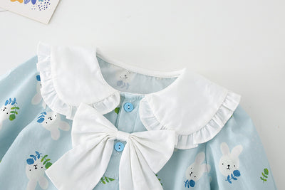 Vestido Enterizo Azul con Mangas Largas para Niñas - Image 23
