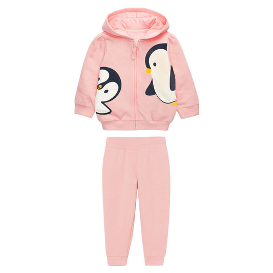 Conjunto de Forro Polar para Niñas con Capucha y Manga Larga - Image 2
