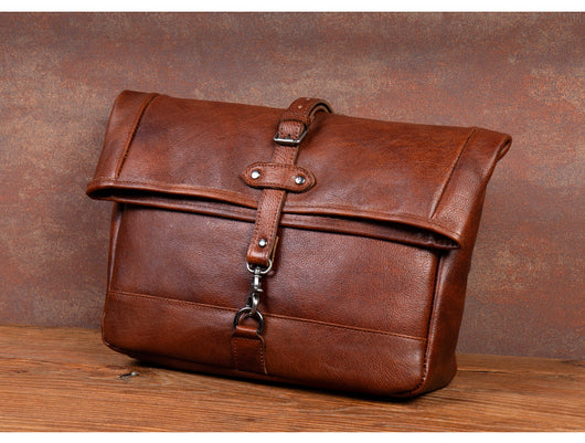 Bolso de Hombro Vintage en Cuero Curtido Vegetal Pulido - Image 12