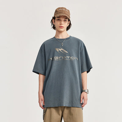 Camiseta Holgada Lavada Efecto Brillante para Hombre - Image 10