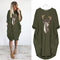 Vestido Navideño Cuello Redondo Otoño Invierno