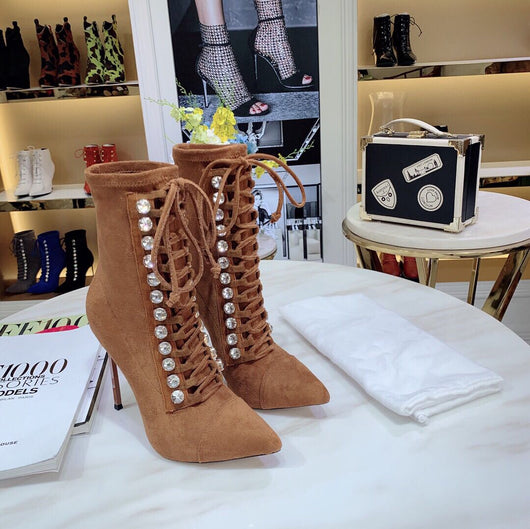 Botas Tacón Alto Strass Otoño Invierno - Estilo Trendy