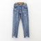 Jeans Denim Rotos con Detalles de Cuentas