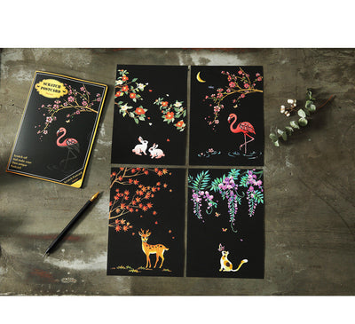 Set de 4 Cuadros Rascables - Flores Decorativas - Image 4