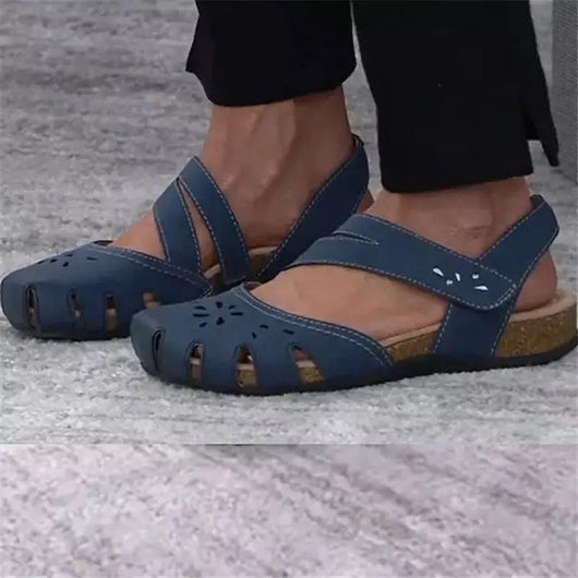 Sandalias Cuña Extragrande con Recortes Modernos