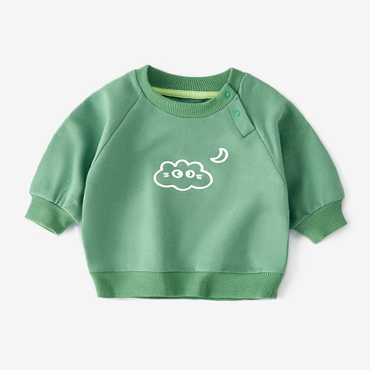 Sudadera de Algodón Puro en Colores Sólidos - Image 3