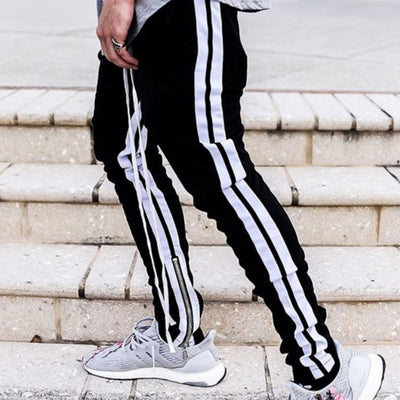 Pantalones Casuales Retro de Cintura Alta con Diseño de Dos Tonos