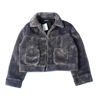 Chaqueta Plush Oversize Hip Hop 90s Retro - Unisex Parejas Otoño Invierno - Image 5