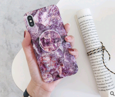 Funda iPhone Retro Mármol Floral con Soporte Telescópico - Image 6