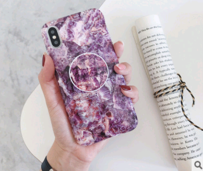 Funda iPhone Retro Mármol Floral con Soporte Telescópico - Image 6