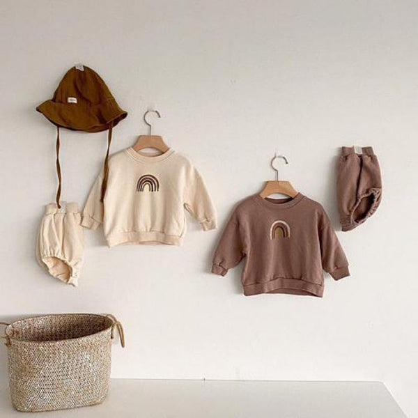Conjunto Infantil de Manga Larga y Shorts