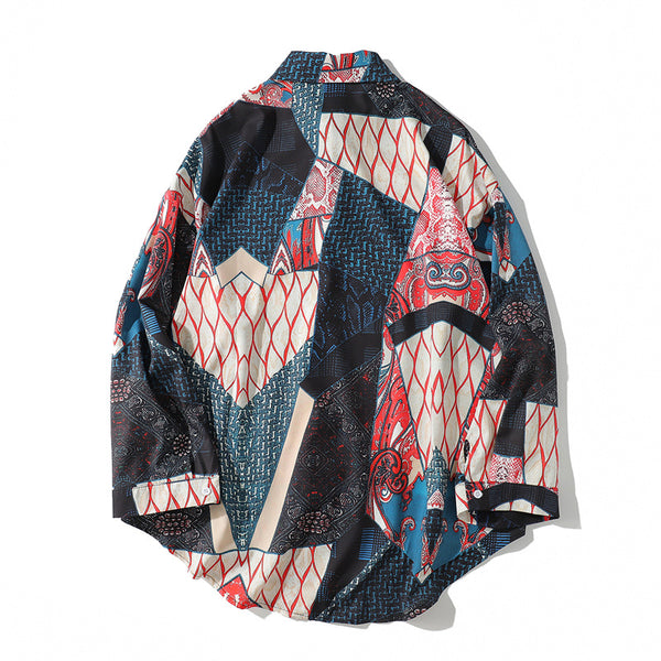 Camisa Estampada de Manga Larga