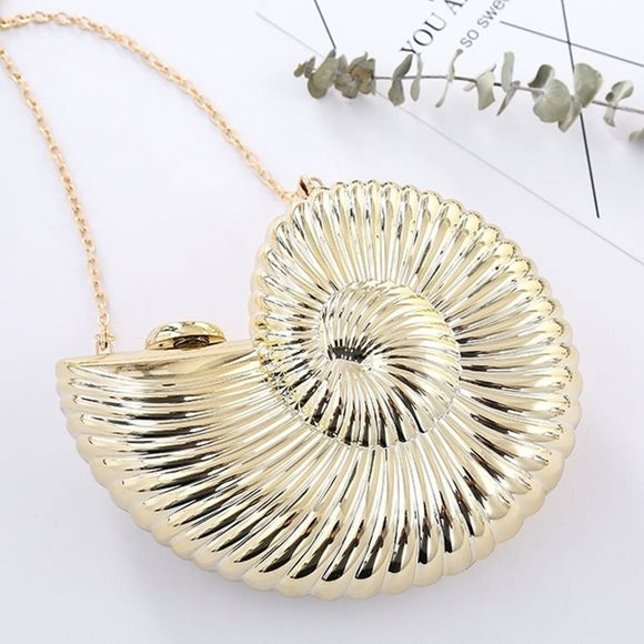 Bolso de Noche Elegante Conch - Versátil para Eventos y Banquetes
