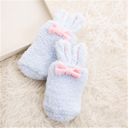 Calcetines de Bebé Niña Coral Fleece Suave con Diseño de Conejito - Image 11