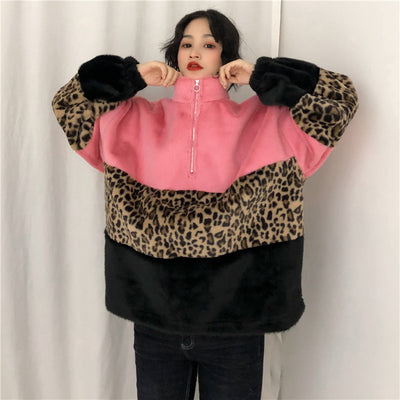 Buzo Cuello Alto con Cierre Estampado Leopardo - Image 15