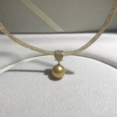 Colgante de Cristal con Perlas Doradas en Plata 925 - Image 8