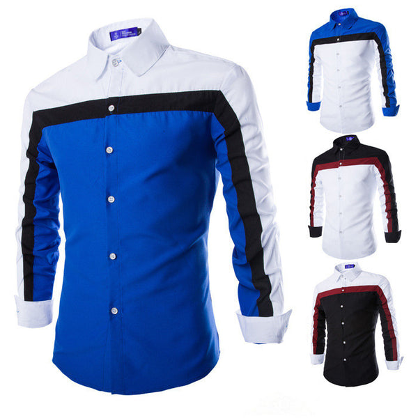 Camisa Casual de Manga Larga con Detalles de Costura para Hombre - Image 9