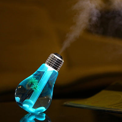 Difusor Ultrasónico USB Mini con Luz LED - Humidificador Aromaterápico de Diseño Botella