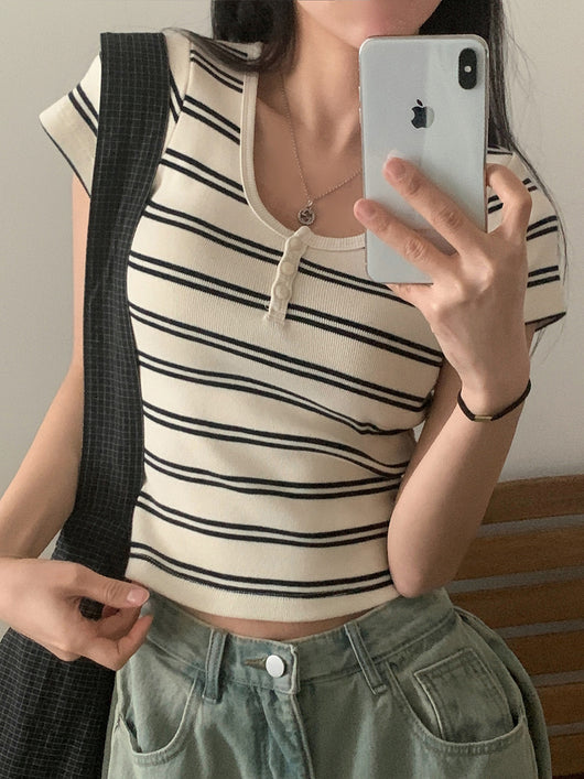 Blusa Coreana Elegante Ajustada para Chicas Modernas - Image 18