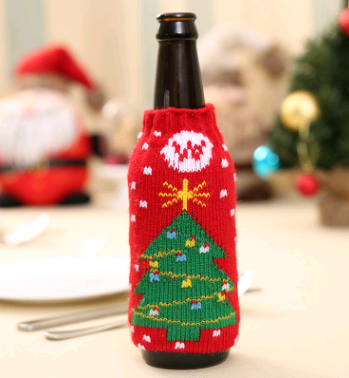 Juego de Botellas Decorativas Navideñas para Vino y Champagne - Image 24