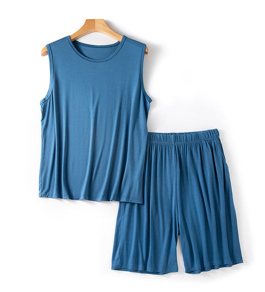 Shorts Chaleco Modal Hombre Verano Suelto Talla Grande sin Mangas - Image 29