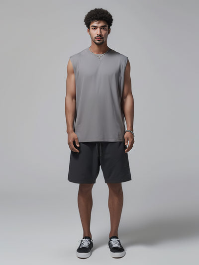 Camiseta Suelta sin Mangas para Hombre - Diseño Liso y Versátil - Image 18